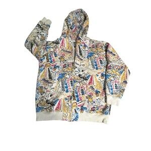 5ive Jungle King’s County Walk of Life Zip up Hoodie, Lg Y2K Whimsical Skater